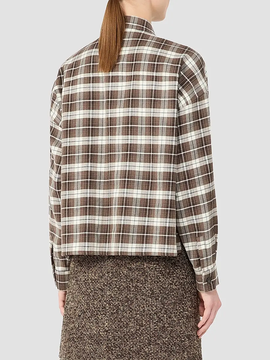 Weekend Max Mara Women's Wool and Cotton Flannel Shirt | Thumbnail 4 Weekend Max Mara Women's Wool and Cotton Flannel Shirt | Thumbnail 4