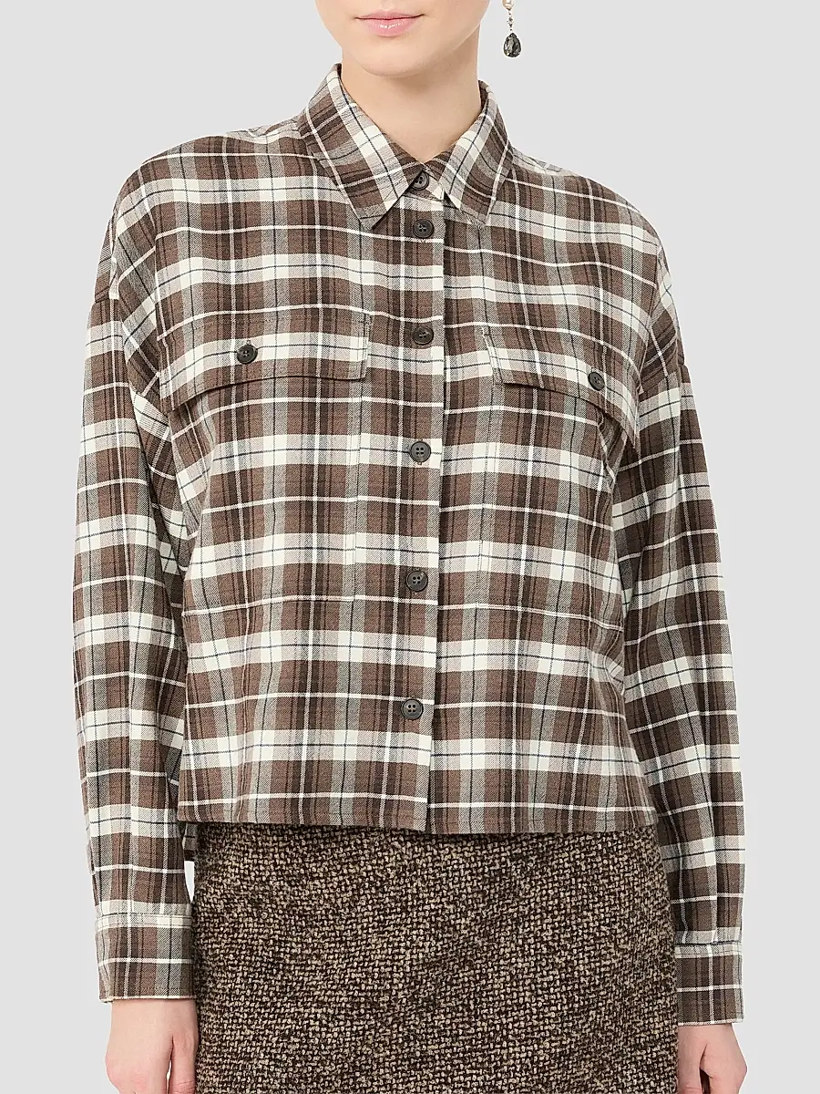 Weekend Max Mara Women's Wool and Cotton Flannel Shirt | Thumbnail 5 Weekend Max Mara Women's Wool and Cotton Flannel Shirt | Thumbnail 5