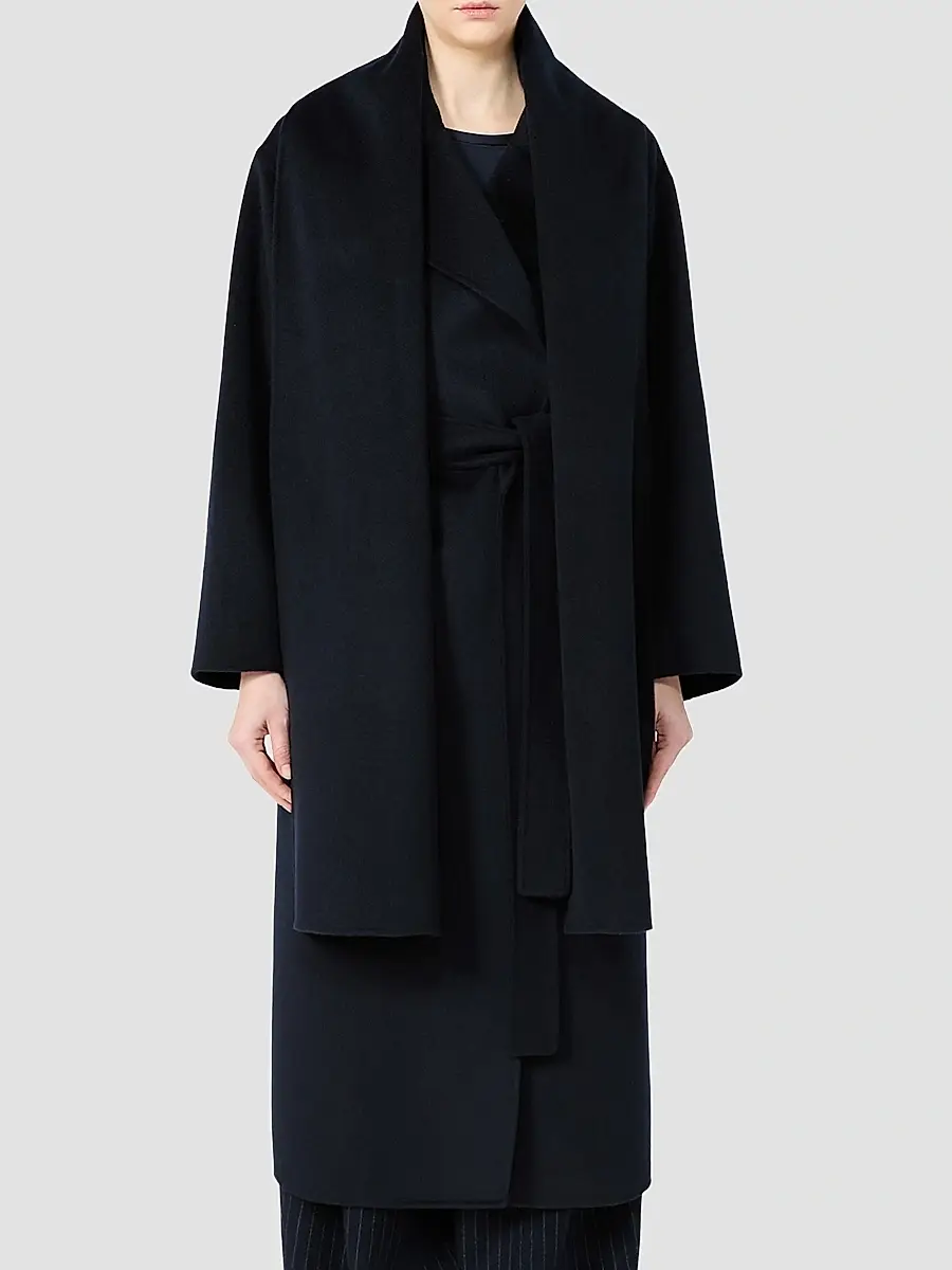 Max Mara Women's Double Wool and Cashmere Robe Coat | Thumbnail 3