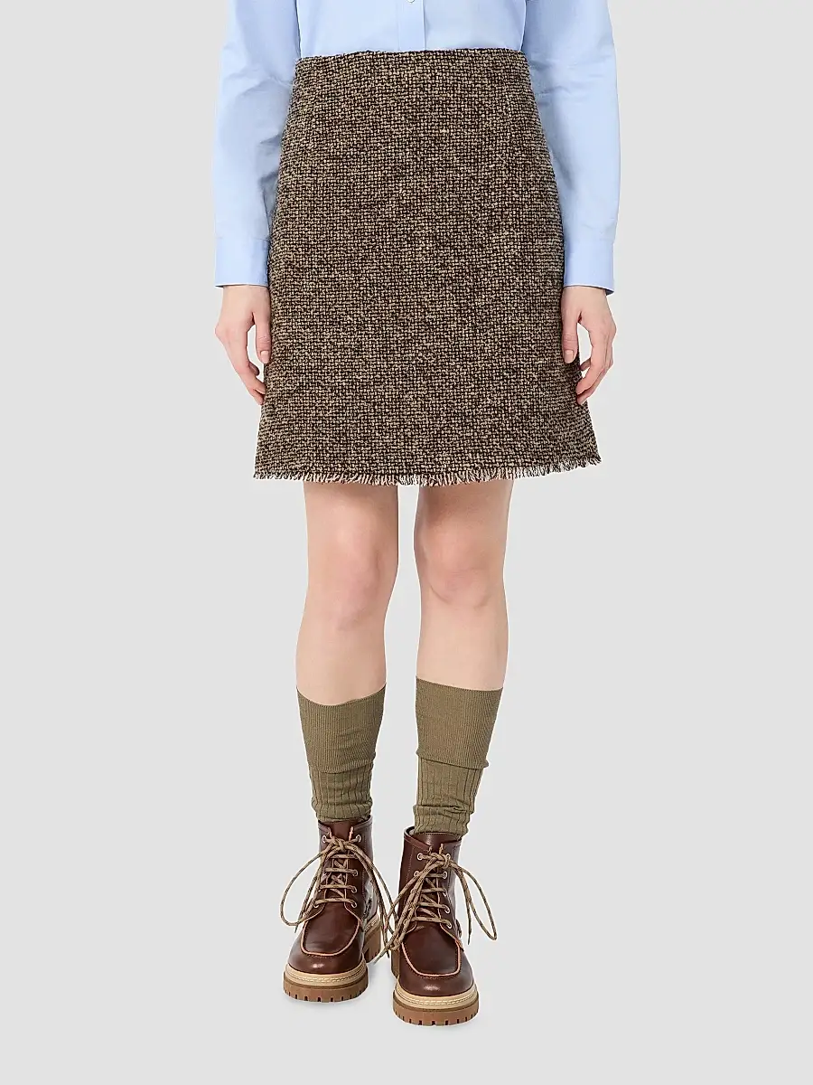 Weekend Max Mara Women's Wool Blend Boucle Short Skirt | Thumbnail 3 Weekend Max Mara Women's Wool Blend Boucle Short Skirt | Thumbnail 3