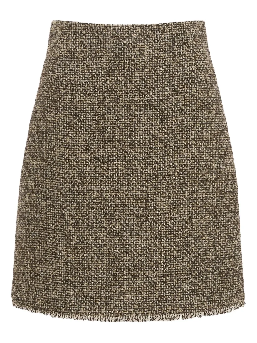 Women's Wool Blend Boucle Short Skirt Women's Wool Blend Boucle Short Skirt
