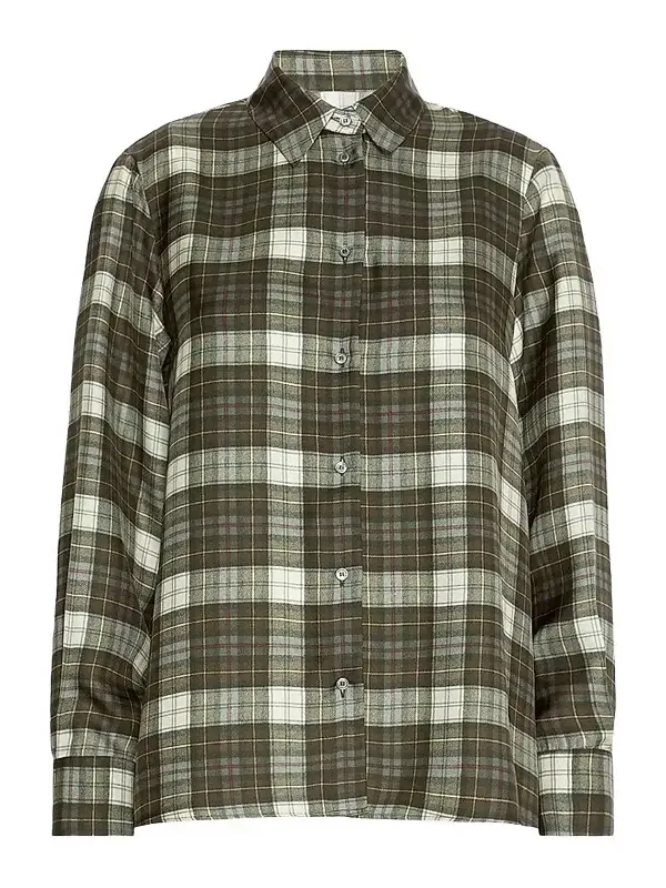 Women's Checked Silk Twill Shirt