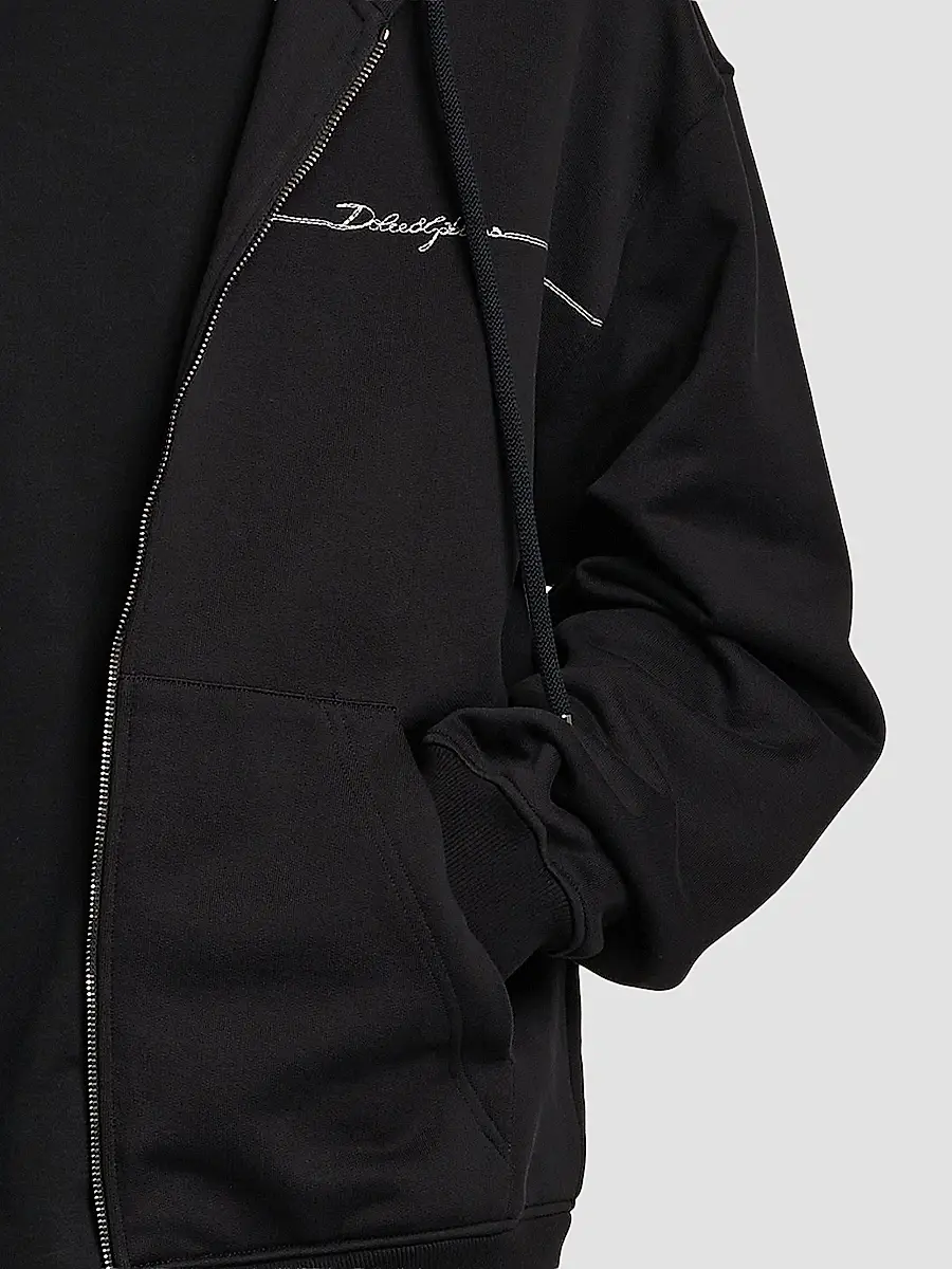 Dolce & Gabbana Men's Logo Cotton Zip-Front Hoodie | Thumbnail 6 Dolce & Gabbana Men's Logo Cotton Zip-Front Hoodie | Thumbnail 6