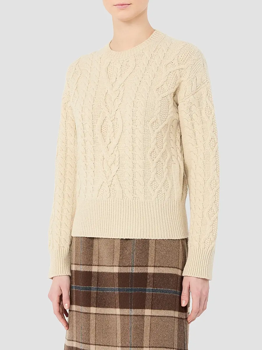 Weekend Max Mara Women's Cable Knit Wool Yarn Jumper | Thumbnail 3 Weekend Max Mara Women's Cable Knit Wool Yarn Jumper | Thumbnail 3
