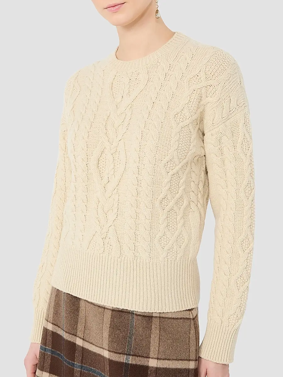 Weekend Max Mara Women's Cable Knit Wool Yarn Jumper | Thumbnail 5 Weekend Max Mara Women's Cable Knit Wool Yarn Jumper | Thumbnail 5