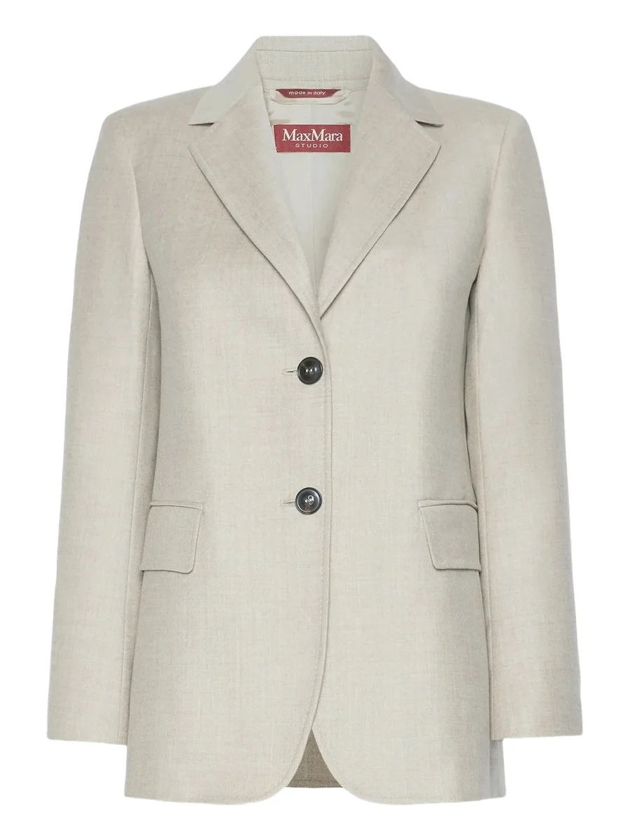 Max Mara Women's Single Breasted Wool Flannel Blazer