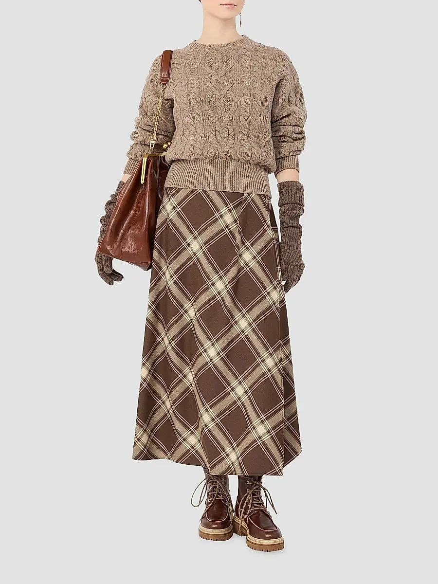 Weekend Max Mara Women's Two Way Stretch Wool Twill Skirt | Thumbnail 2 Weekend Max Mara Women's Two Way Stretch Wool Twill Skirt | Thumbnail 2