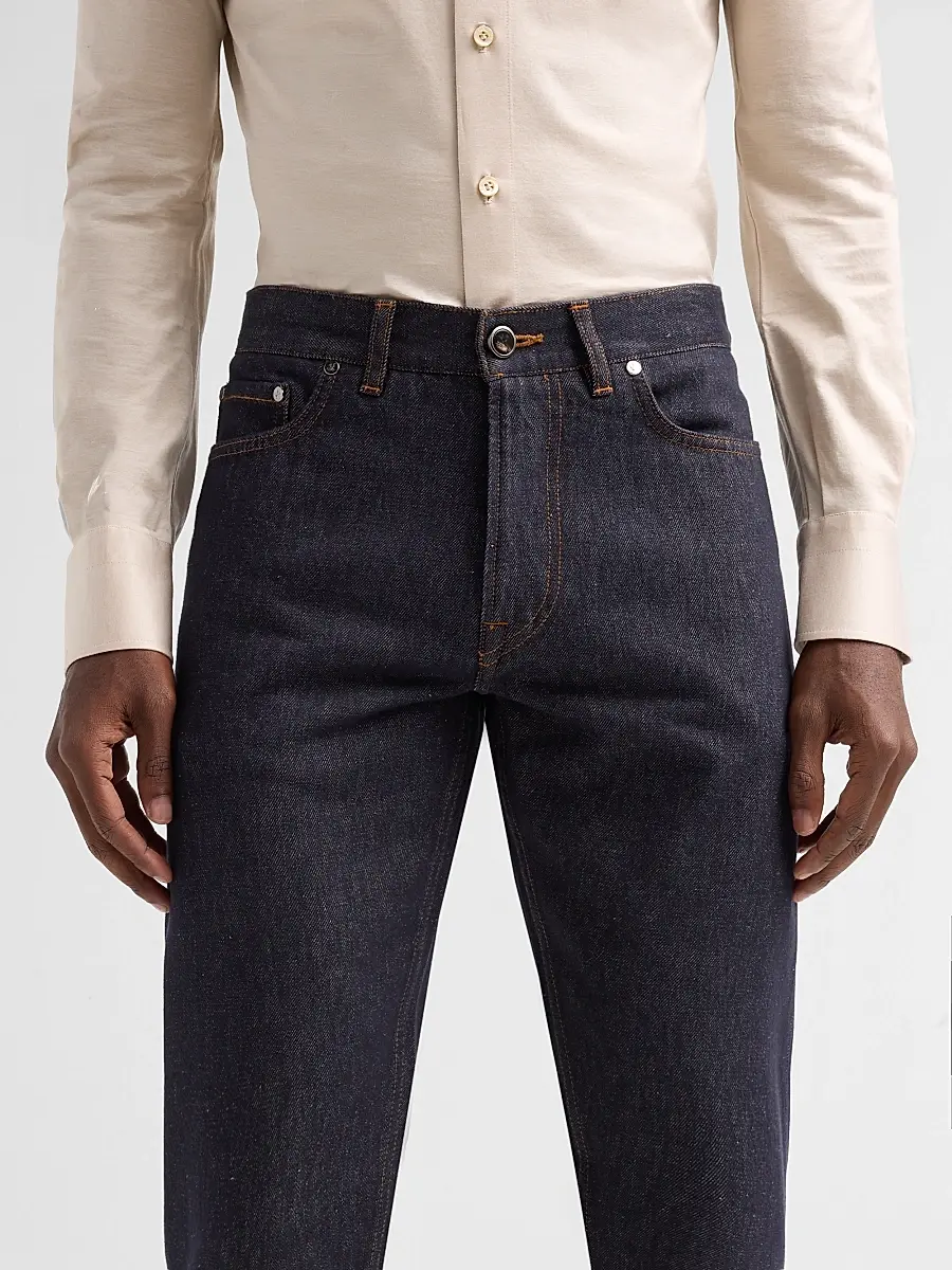 Isaia Men's Light Denim Slim Jeans | Thumbnail 5 Isaia Men's Light Denim Slim Jeans | Thumbnail 5