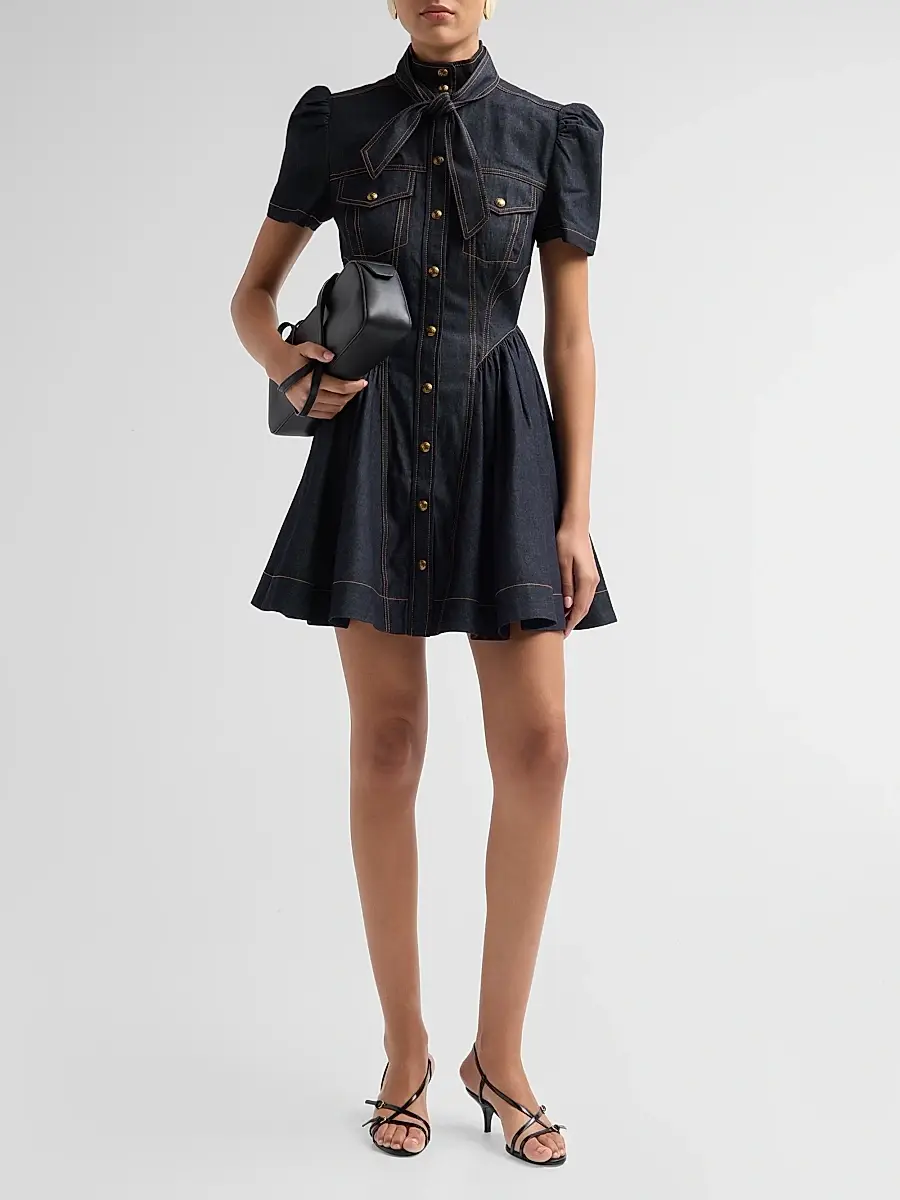 Zimmermann Women's Denim Corset Minidress | Thumbnail 2