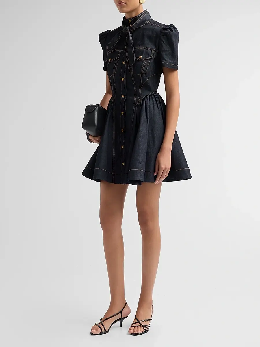 Zimmermann Women's Denim Corset Minidress | Thumbnail 4