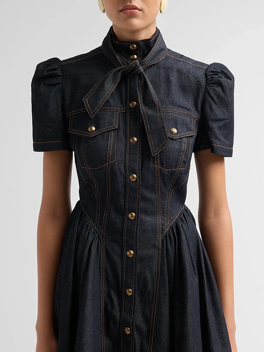 Zimmermann Women's Denim Corset Minidress | Thumbnail 5
