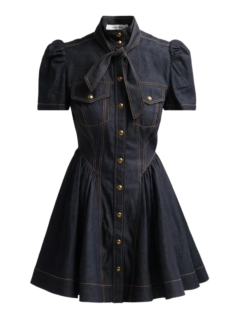 Women's Denim Corset Minidress
