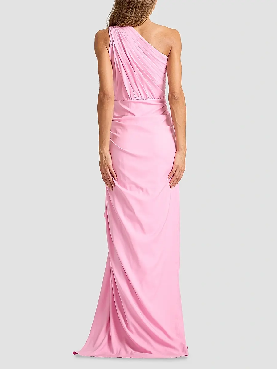 Tadashi Shoji Women's Ruffled Jersey One-Shoulder Gown | Thumbnail 4