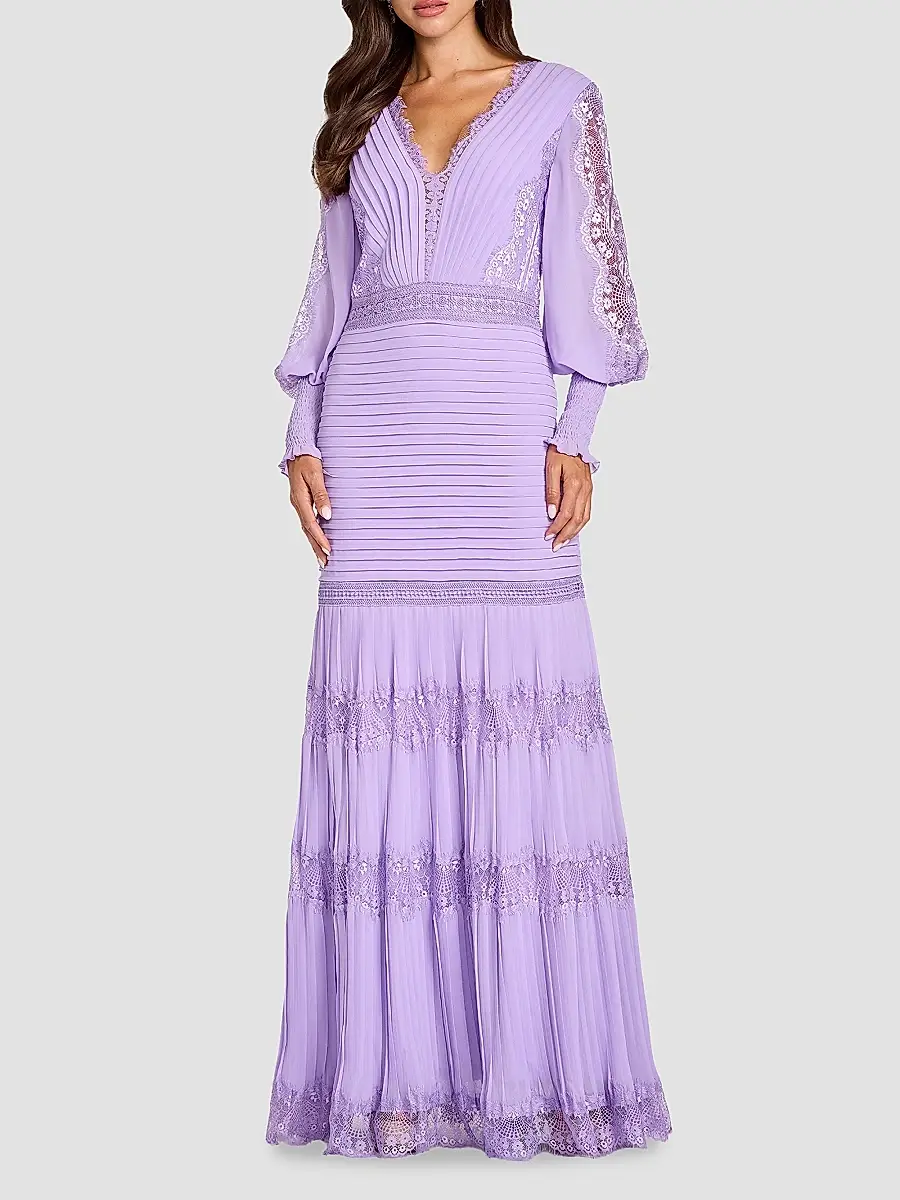 Tadashi Shoji Women's Nyssa Bishop Sleeve Gown | Thumbnail 2 Tadashi Shoji Women's Nyssa Bishop Sleeve Gown | Thumbnail 2