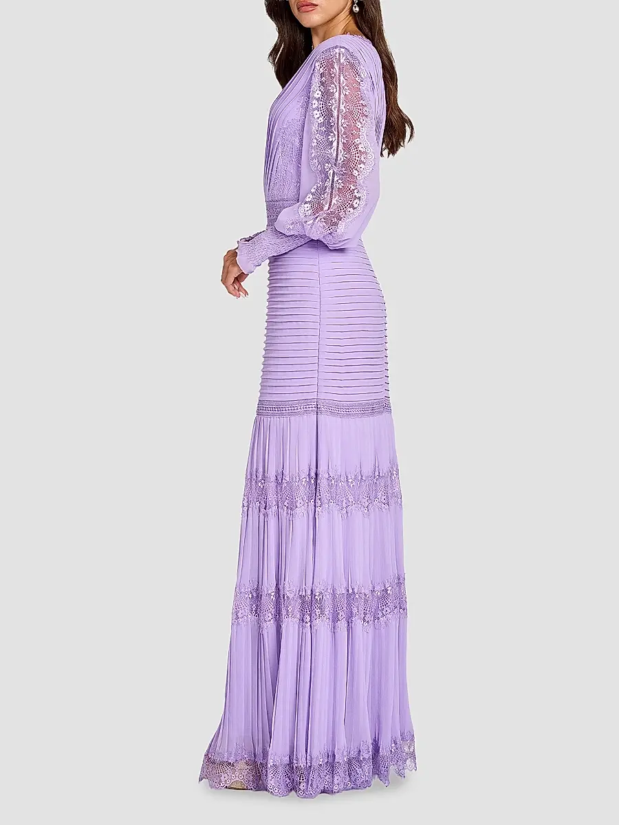 Tadashi Shoji Women's Nyssa Bishop Sleeve Gown | Thumbnail 5 Tadashi Shoji Women's Nyssa Bishop Sleeve Gown | Thumbnail 5