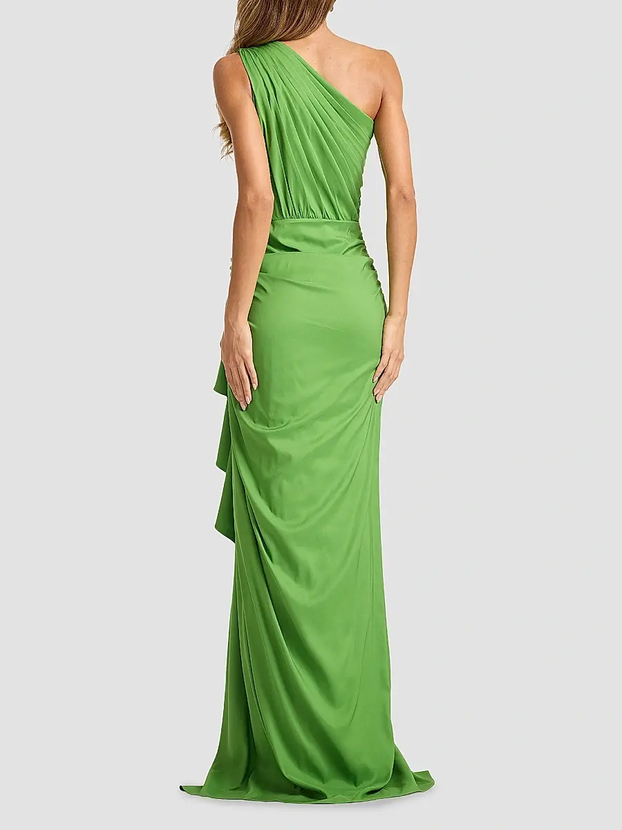 Tadashi Shoji Women's Ruffled Jersey One-Shoulder Gown | Thumbnail 4 Tadashi Shoji Women's Ruffled Jersey One-Shoulder Gown | Thumbnail 4