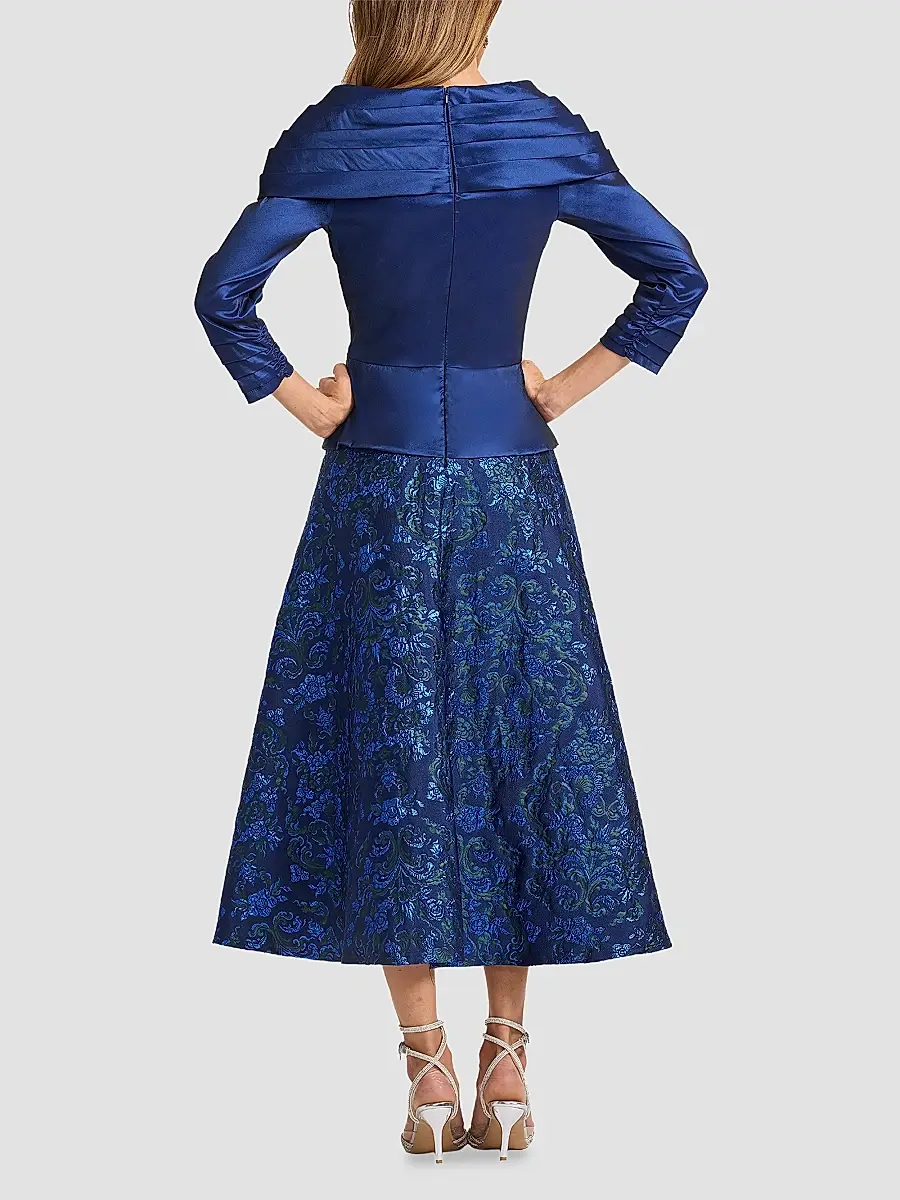 Tadashi Shoji Women's Renwick Portrait Jaquard Cocktail Dress | Thumbnail 3 Tadashi Shoji Women's Renwick Portrait Jaquard Cocktail Dress | Thumbnail 3
