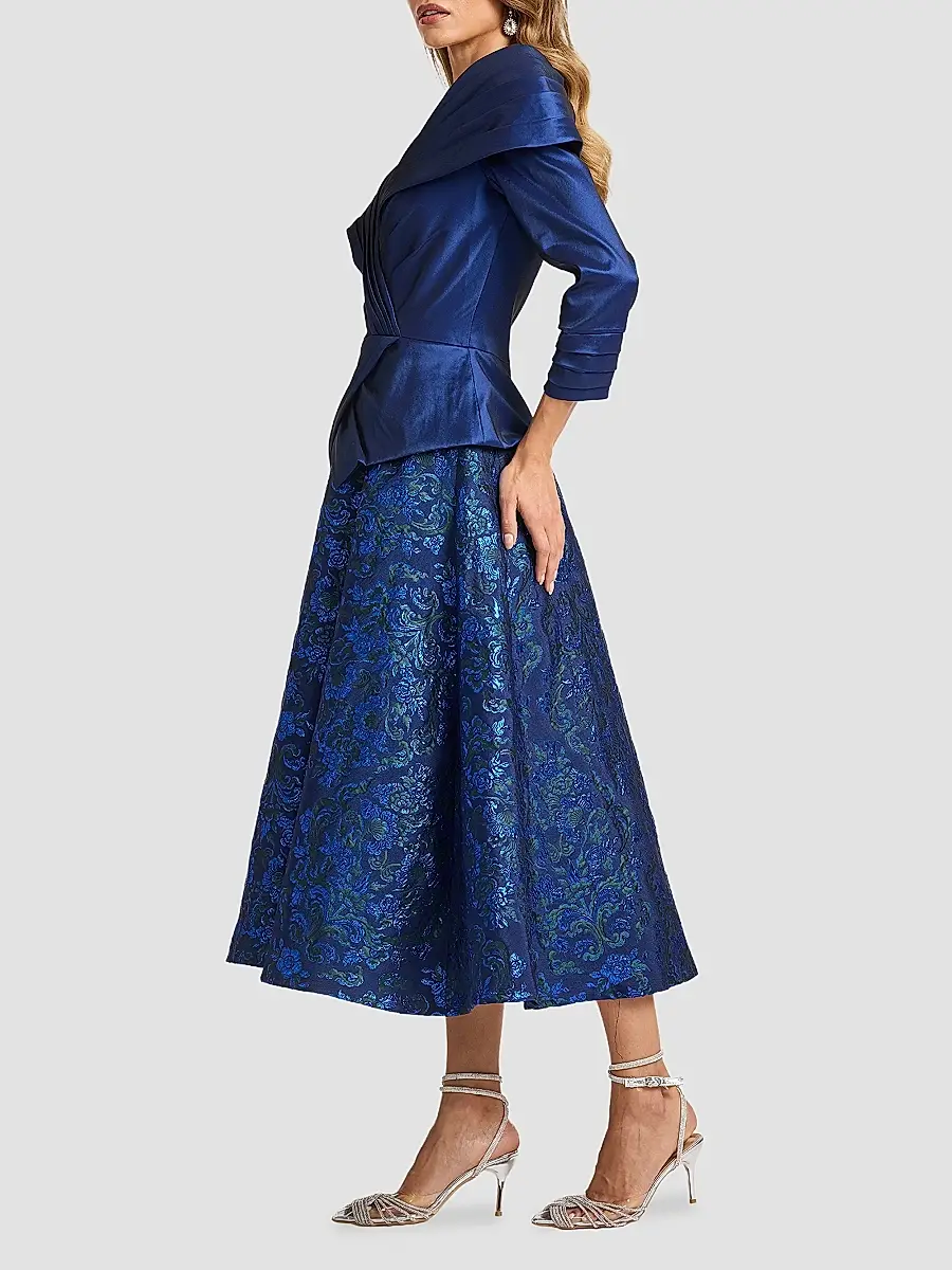 Tadashi Shoji Women's Renwick Portrait Jaquard Cocktail Dress | Thumbnail 5 Tadashi Shoji Women's Renwick Portrait Jaquard Cocktail Dress | Thumbnail 5