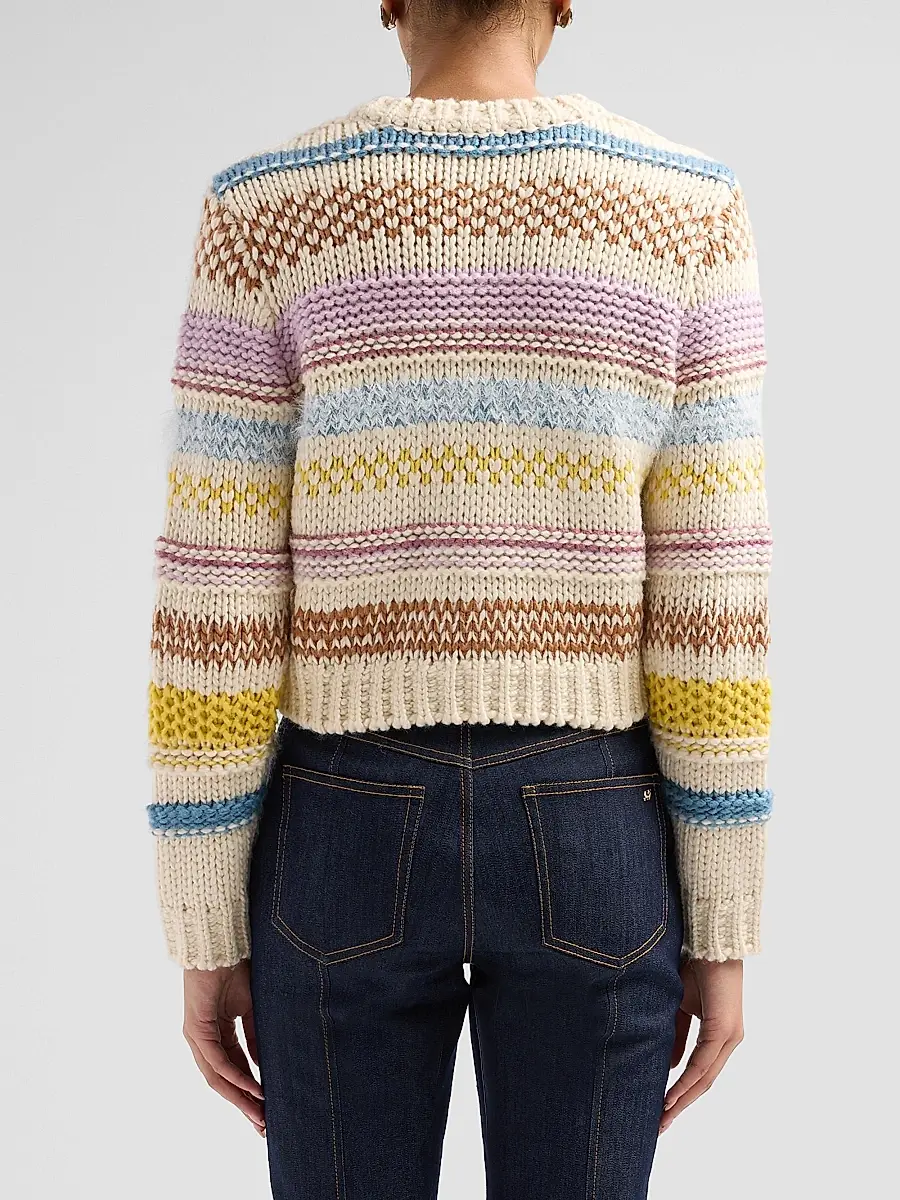Cinq à Sept Women's Suki Denim Patchwork Cardigan | Thumbnail 3
