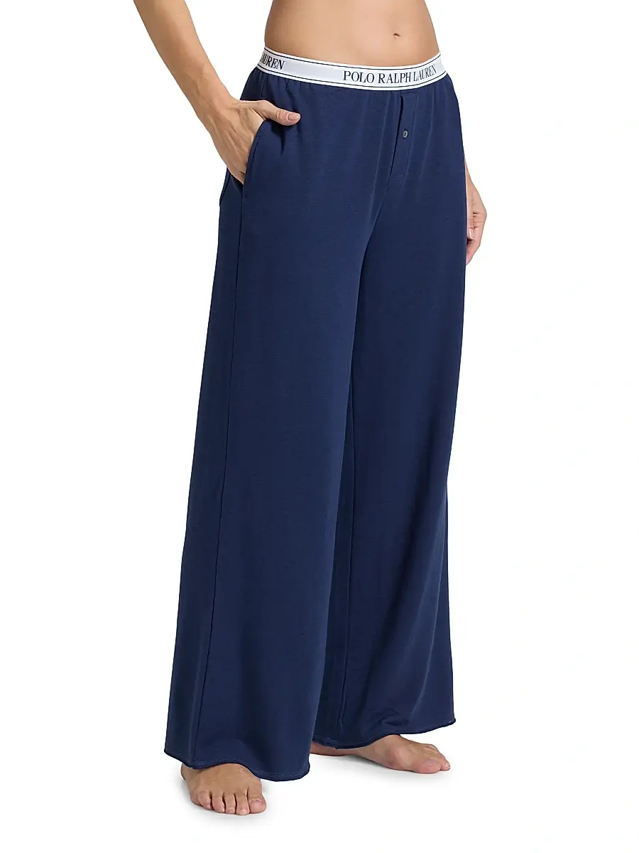 Polo Ralph Lauren Women's French Terry 2-Piece Pajama Set | Thumbnail 4 Polo Ralph Lauren Women's French Terry 2-Piece Pajama Set | Thumbnail 4