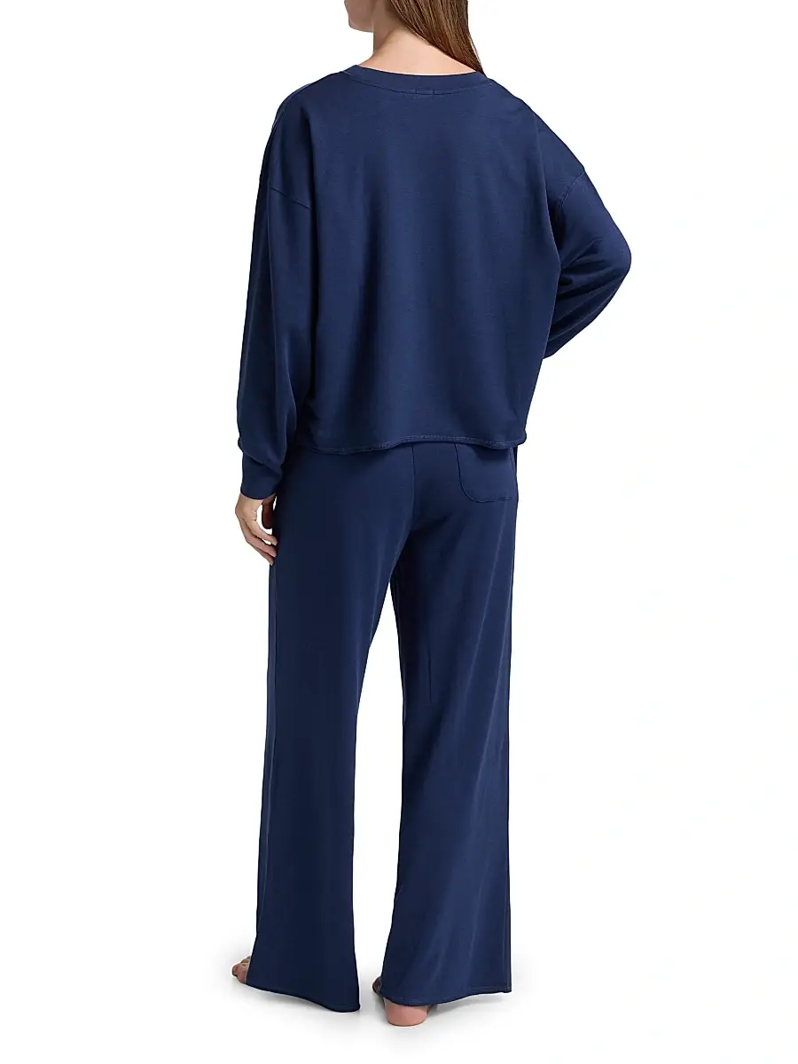 Polo Ralph Lauren Women's French Terry 2-Piece Pajama Set | Thumbnail 5 Polo Ralph Lauren Women's French Terry 2-Piece Pajama Set | Thumbnail 5