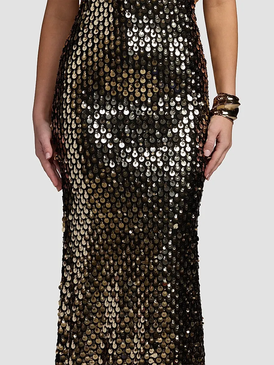 Mac Duggal Women's Sequin Strapless Fitted Column Gown | Thumbnail 4