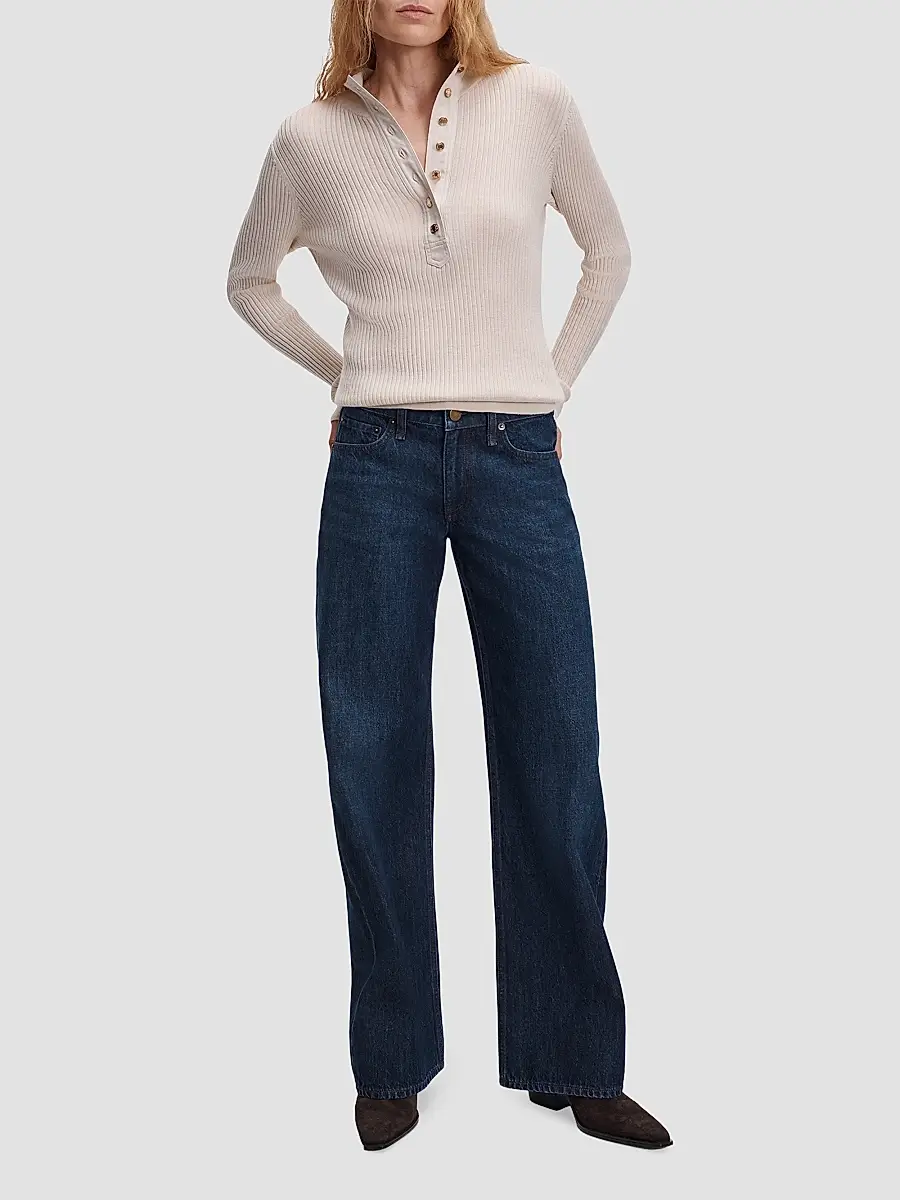 rag & bone Women's Cam Low-Rise Full Straight Jeans | Thumbnail 2 rag & bone Women's Cam Low-Rise Full Straight Jeans | Thumbnail 2