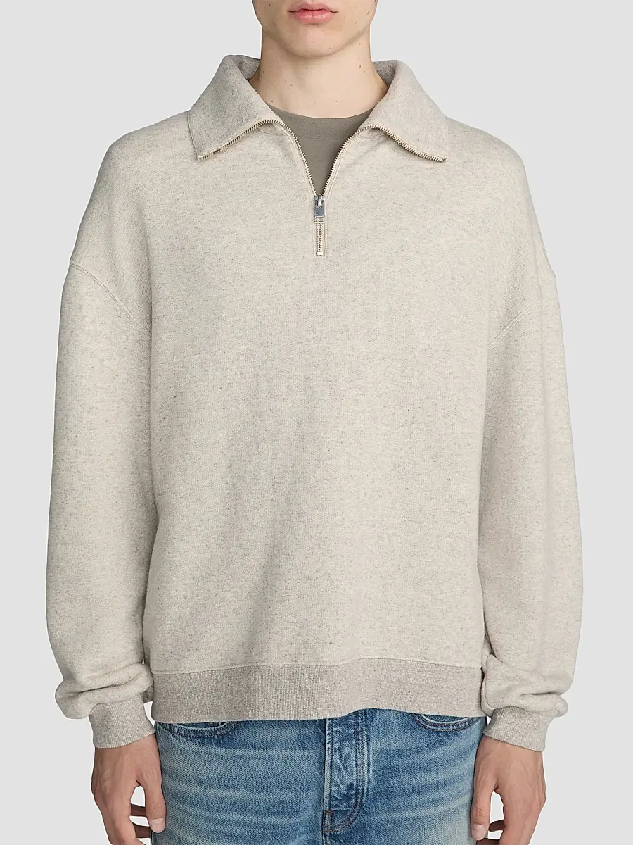 Frame Men's Relaxed Quarter-Zip Sweatshirt | Thumbnail 4