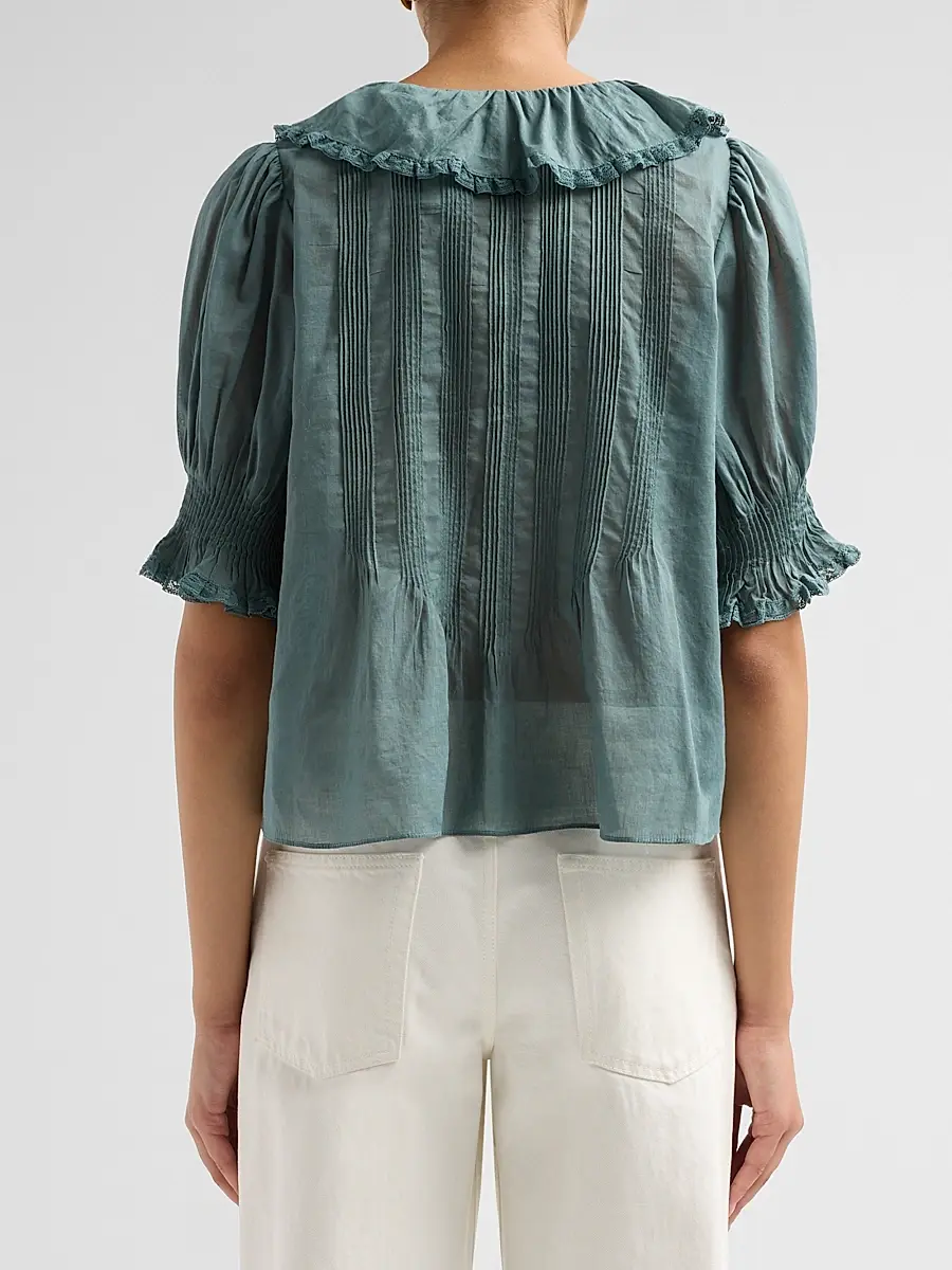DÔEN Women's Henri Ruffled Top | Thumbnail 3 DÔEN Women's Henri Ruffled Top | Thumbnail 3
