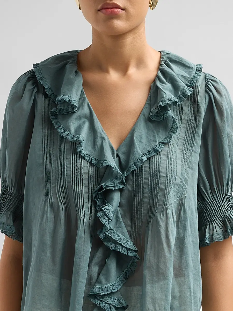 DÔEN Women's Henri Ruffled Top | Thumbnail 5 DÔEN Women's Henri Ruffled Top | Thumbnail 5