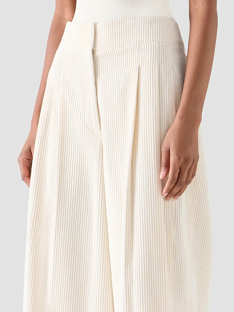 Akris punto Women's Federica Cotton Corduroy Crop Pants | Thumbnail 4