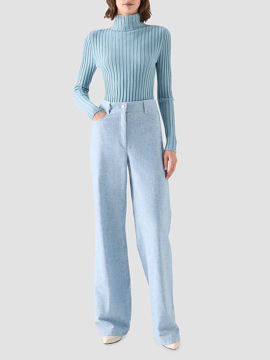 Akris punto Women's Wool Knit Turtleneck Sweater | Thumbnail 2 Akris punto Women's Wool Knit Turtleneck Sweater | Thumbnail 2