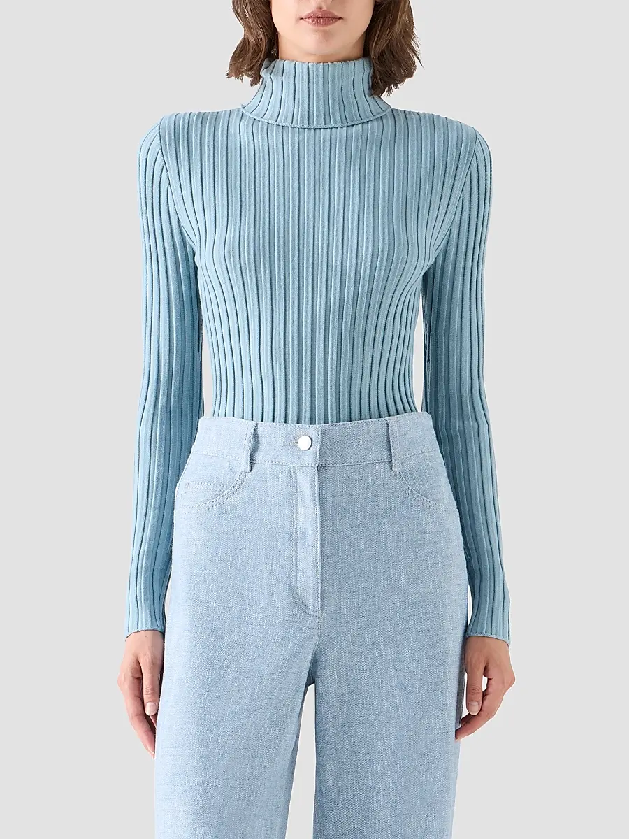 Akris punto Women's Wool Knit Turtleneck Sweater | Thumbnail 4 Akris punto Women's Wool Knit Turtleneck Sweater | Thumbnail 4