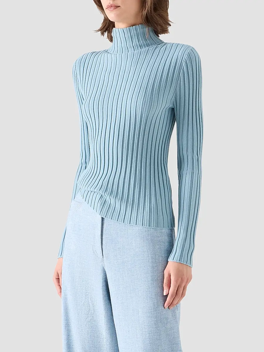 Akris punto Women's Wool Knit Turtleneck Sweater | Thumbnail 6 Akris punto Women's Wool Knit Turtleneck Sweater | Thumbnail 6