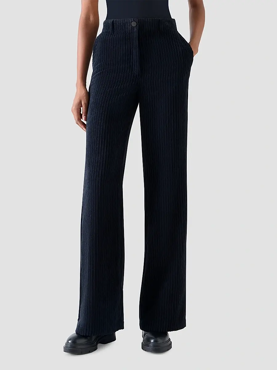 Akris punto Women's Celia Techno Corduroy Pants | Thumbnail 2