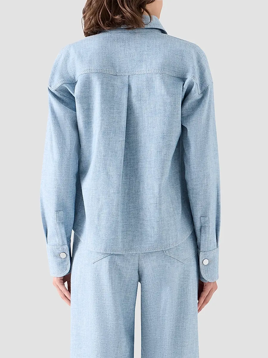 Akris punto Women's Winter Denim Shirt | Thumbnail 3 Akris punto Women's Winter Denim Shirt | Thumbnail 3