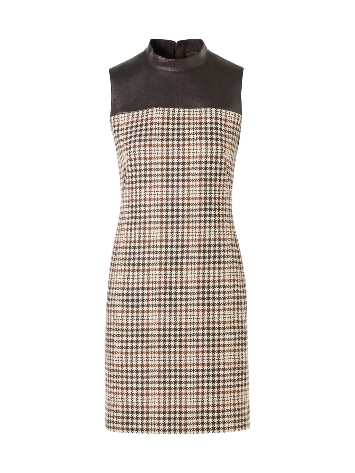 Women's Mix-Media Plaid Mini Dress