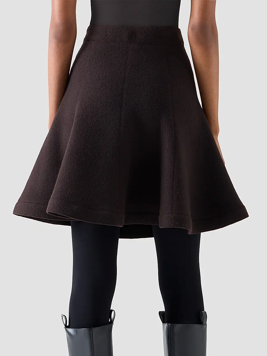 Akris punto Women's Boiled Wool Panel Mini Skirt | Thumbnail 4
