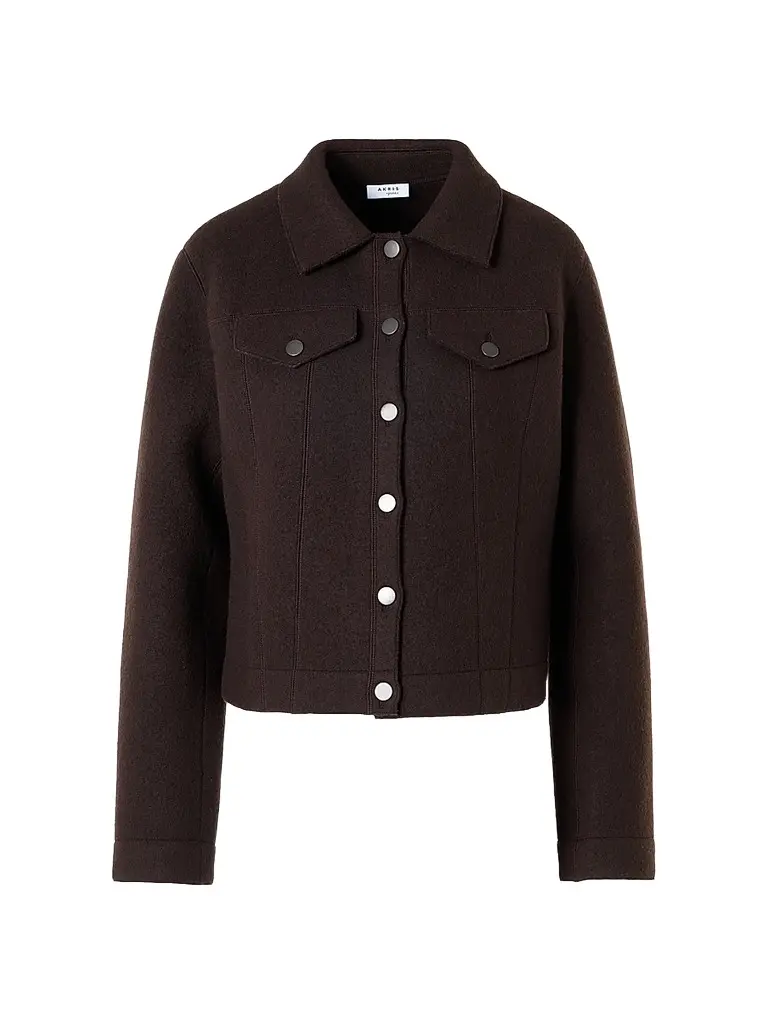 Akris punto Women's Boiled Wool Jacket - Espresso | Image 1 Akris punto Women's Boiled Wool Jacket - Espresso | Image 1