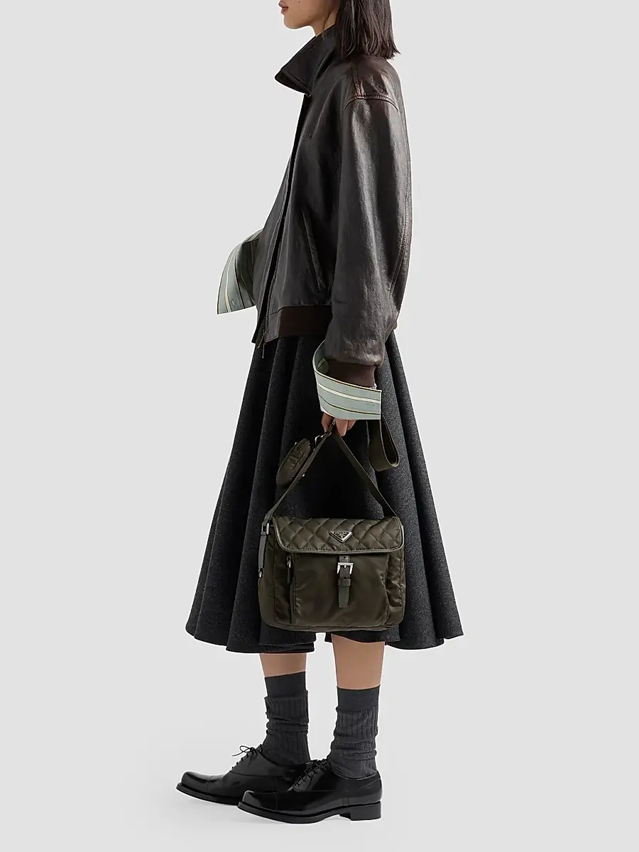 Prada Women's Medium Quilted Nylon Shoulder Bag | Thumbnail 2
