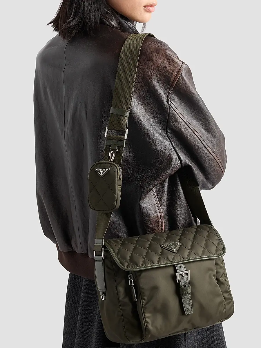 Prada Women's Medium Quilted Nylon Shoulder Bag | Thumbnail 3