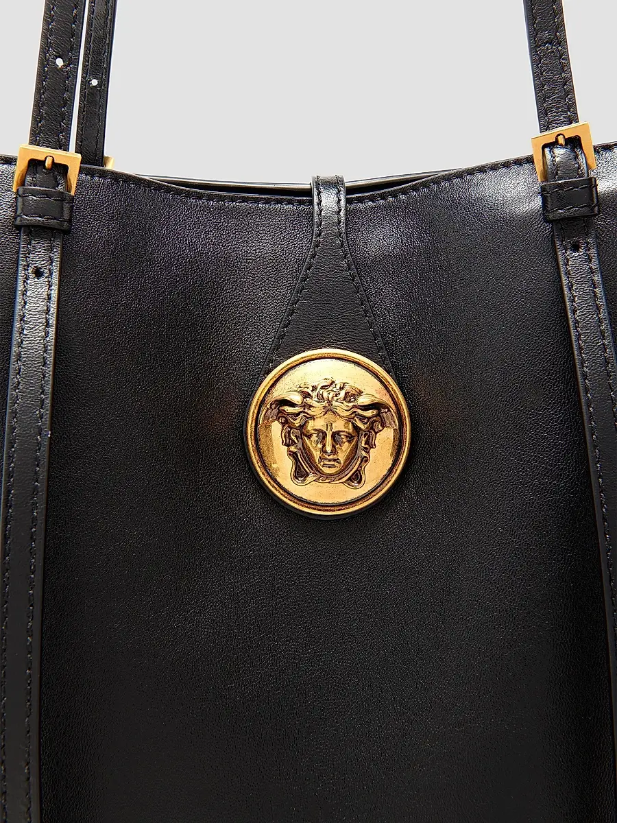 Versace Women's Medusa Small Leather Tote Bag | Thumbnail 3 Versace Women's Medusa Small Leather Tote Bag | Thumbnail 3