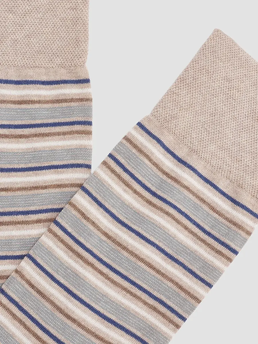 Marcoliani Men's Torino Striped Cotton-Nylon Socks | Thumbnail 2