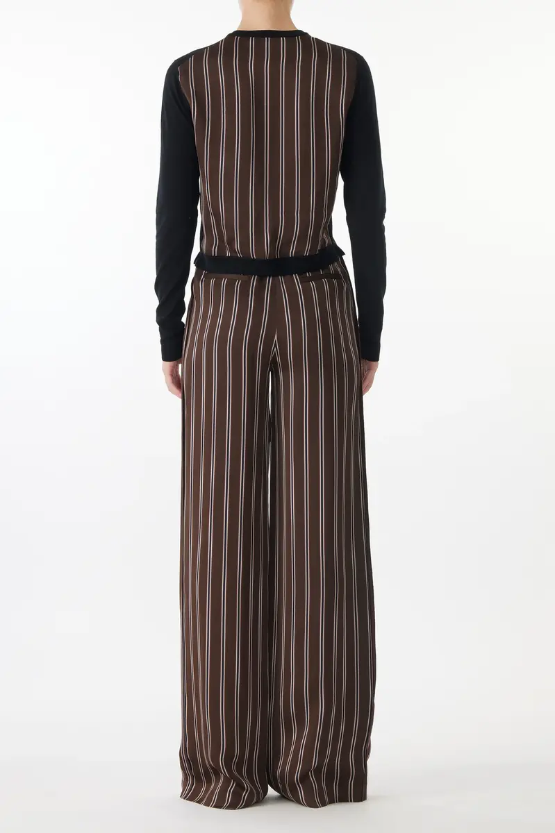 Jason Wu Collection MERINO KNIT CARDIGAN WITH WOVEN STRIPED BACK | Thumbnail 2 Jason Wu Collection MERINO KNIT CARDIGAN WITH WOVEN STRIPED BACK | Thumbnail 2