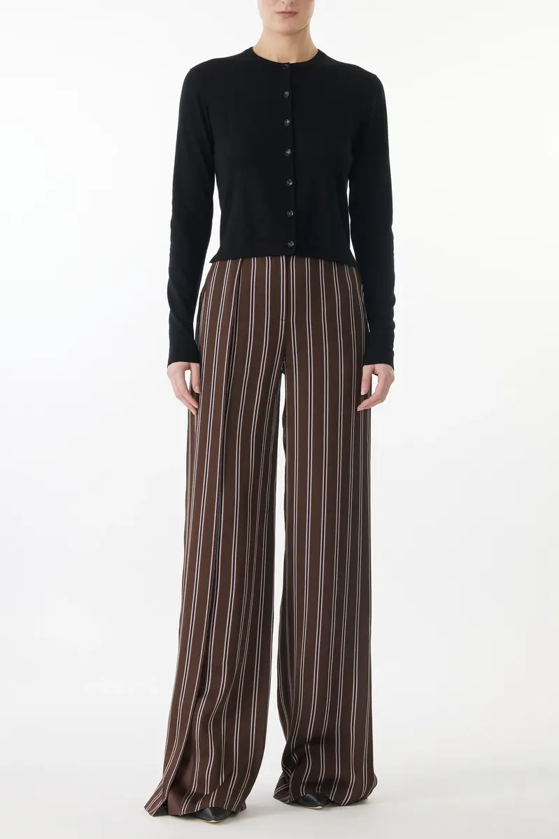 Jason Wu Collection MERINO KNIT CARDIGAN WITH WOVEN STRIPED BACK | Thumbnail 3 Jason Wu Collection MERINO KNIT CARDIGAN WITH WOVEN STRIPED BACK | Thumbnail 3
