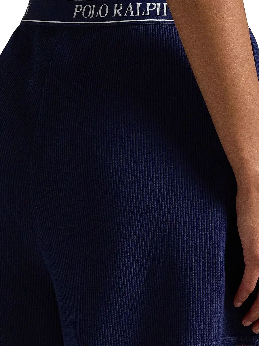Polo Ralph Lauren Women's Club Waffle Stretch-Cotton Boxer Shorts | Thumbnail 6 Polo Ralph Lauren Women's Club Waffle Stretch-Cotton Boxer Shorts | Thumbnail 6