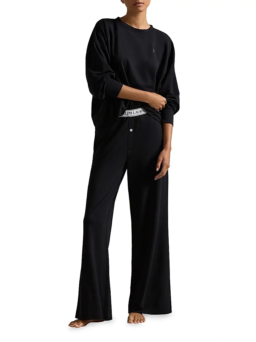 Polo Ralph Lauren Women's French Terry 2-Piece Pajama Set | Thumbnail 2