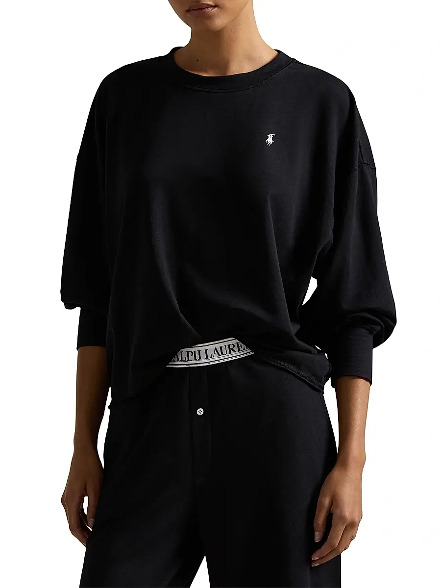 Polo Ralph Lauren Women's French Terry 2-Piece Pajama Set | Thumbnail 4