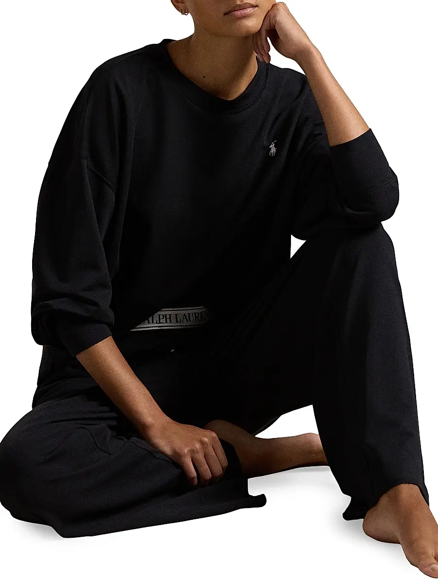 Polo Ralph Lauren Women's French Terry 2-Piece Pajama Set | Thumbnail 6