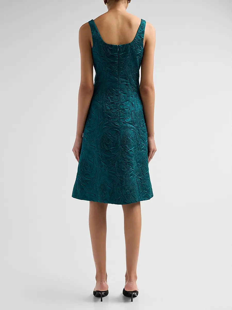 Teri Jon by Rickie Freeman Women's Embossed Jacquard Mini Dress | Thumbnail 3 Teri Jon by Rickie Freeman Women's Embossed Jacquard Mini Dress | Thumbnail 3